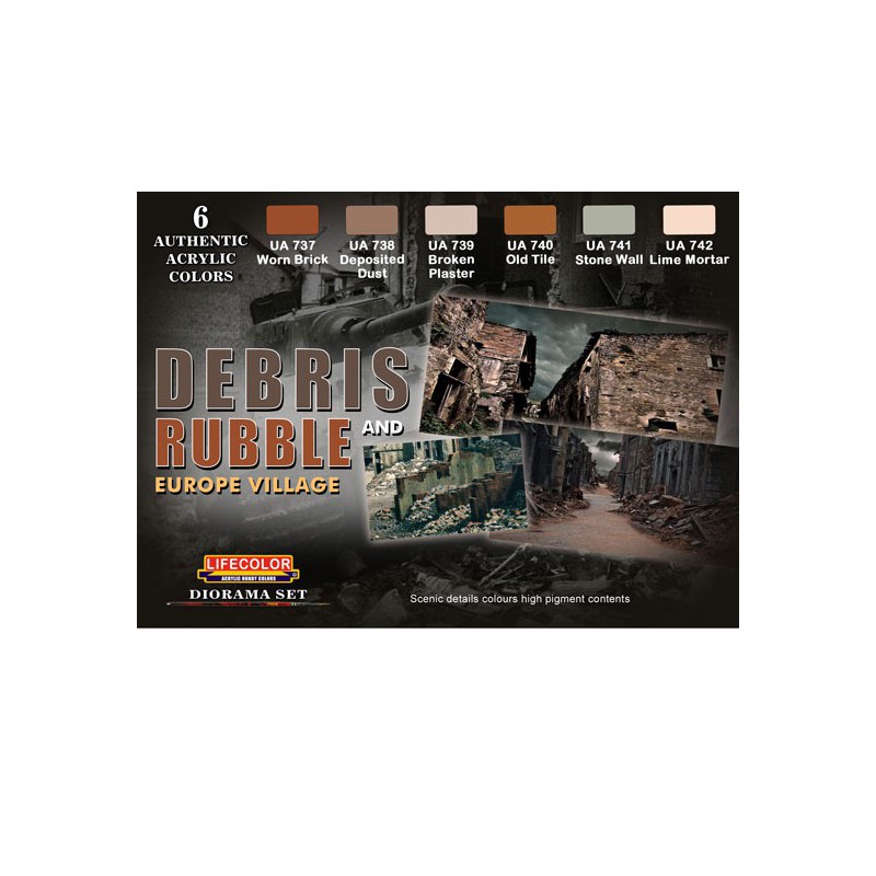 Acrylic painting set Debris & rubble | Scientific-MHD