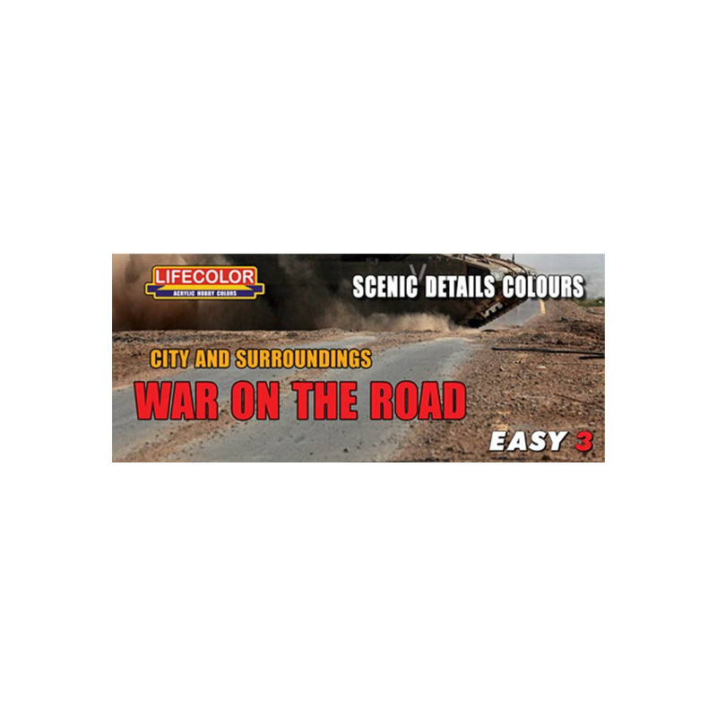 Easy 3 War on the road acrylic painting | Scientific-MHD