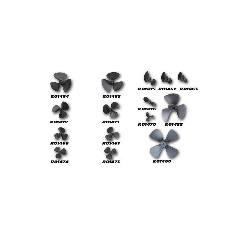 Radiocheted boat accessory Triple propeller 50mm rotation on the right | Scientific-MHD