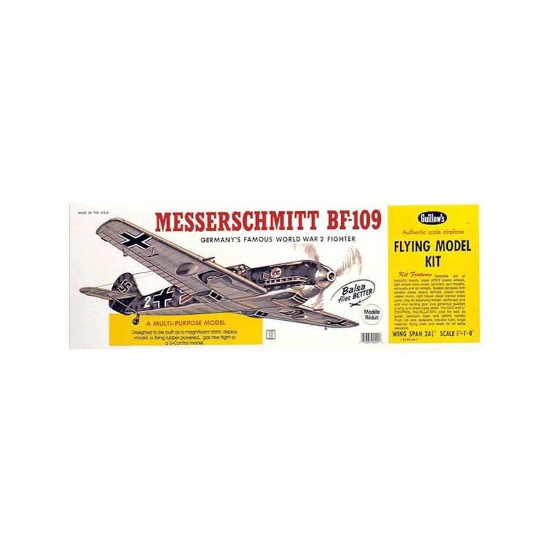 Free-free free flight plane Messerschmitt BF-109 | Scientific-MHD