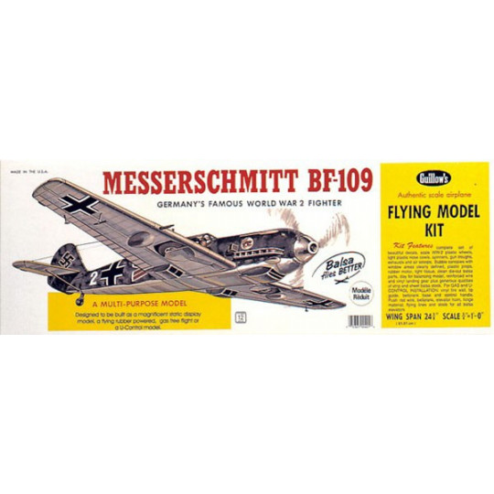 Free-free free flight plane Messerschmitt BF-109 | Scientific-MHD