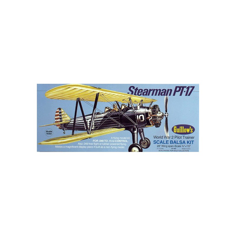 Stearman PT -17 free flight airplane | Scientific-MHD