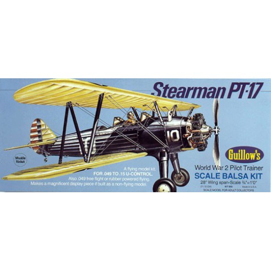 Stearman PT -17 free flight airplane | Scientific-MHD