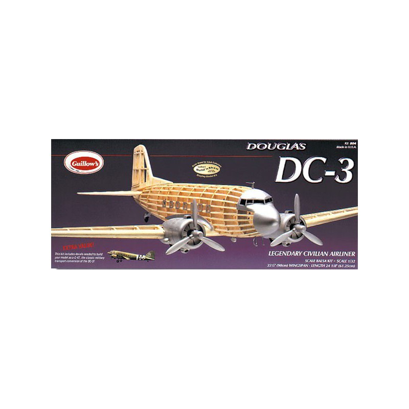 Douglas DC-3 free radio-controlled flight aircraft | Scientific-MHD
