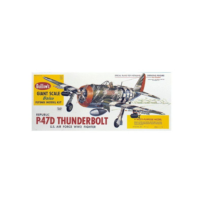 Free radio-free flight plane P47-D Thunderbolt | Scientific-MHD