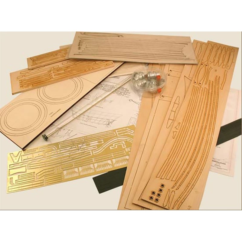 Wooden plane model Wagon Constoga 1/12 | Scientific-MHD