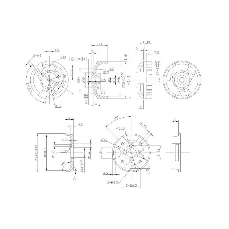 Draft electric motor DM4330 KV340 engine | Scientific-MHD