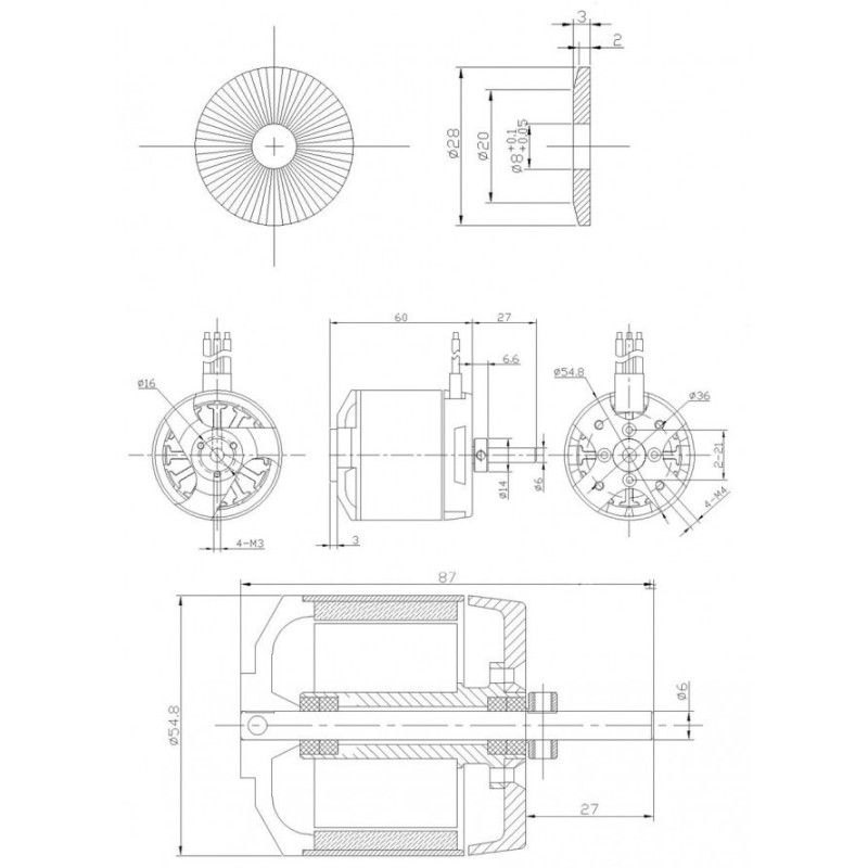 Draft electric motor DM4330 KV340 engine | Scientific-MHD Draft electric motor DM4330 KV340 engine | Scientific-MHD