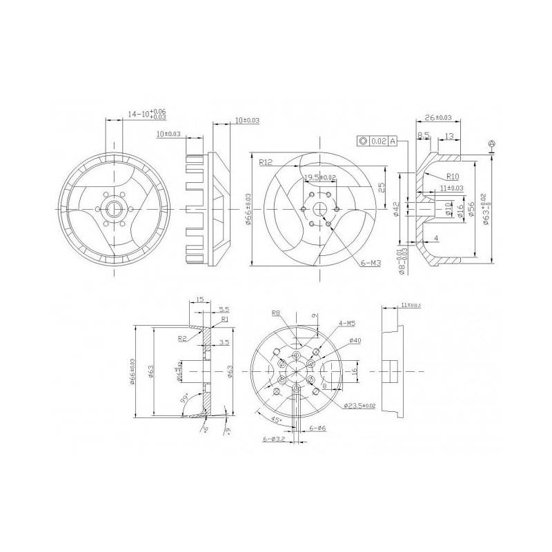 Draft electric motor DM5330 KV200 engine | Scientific-MHD