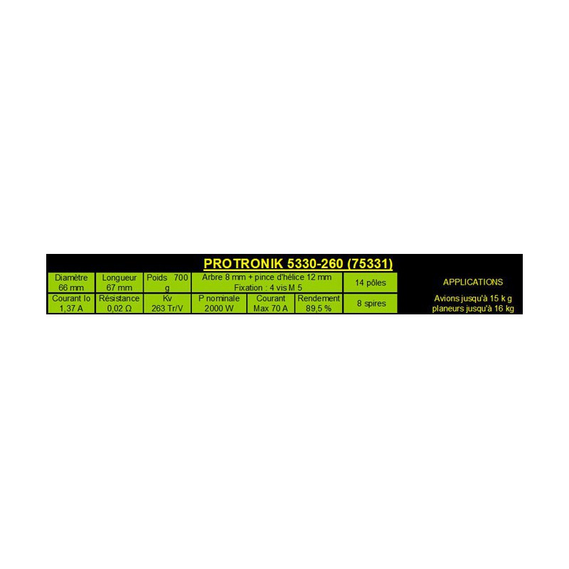 Draft electric motor DM5330 KV260 engine | Scientific-MHD