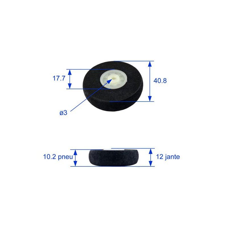 Embedded accessory Ultra-lighter foam wheels 40mm | Scientific-MHD