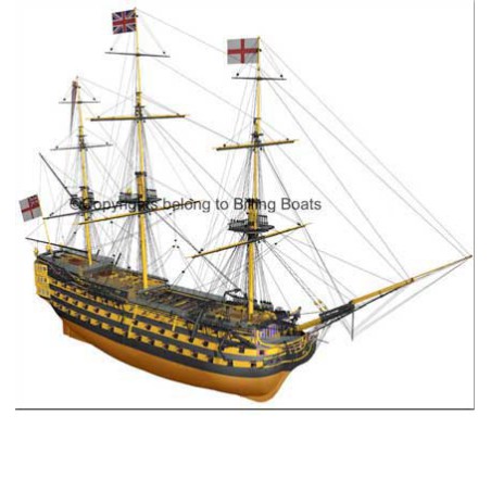 Static boat HMS Victory 134cm 1/75 | Scientific-MHD Static boat HMS Victory 134cm 1/75 | Scientific-MHD