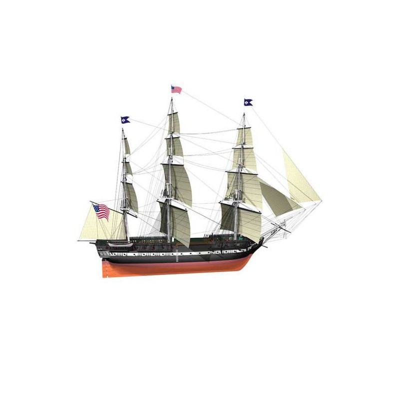 Static boat USS Constitution 1/100 | Scientific-MHD