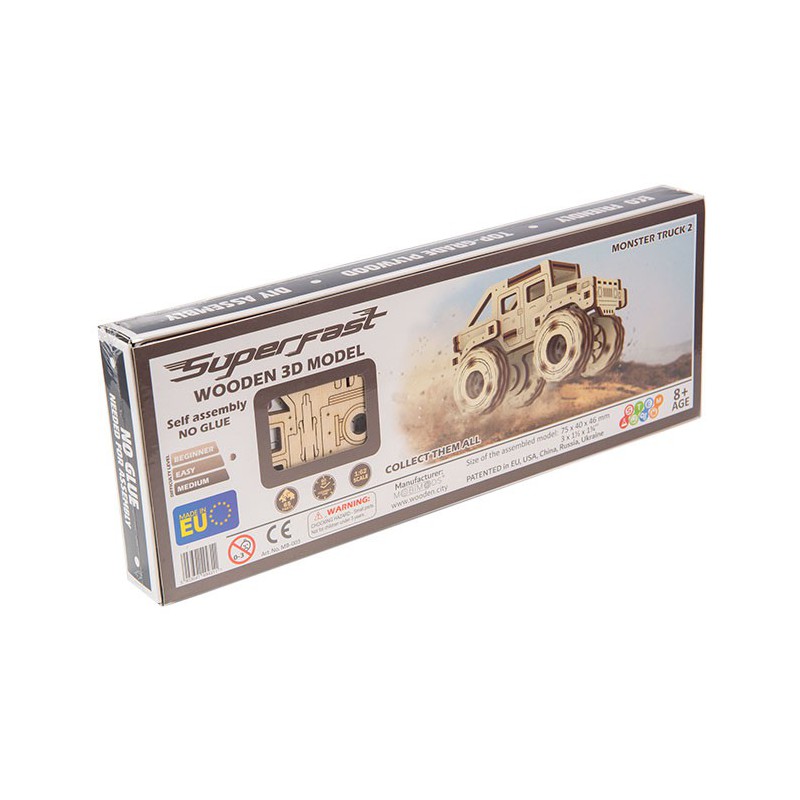 Easy mechanical 3D puzzle for Monster Truck 2 SuperFast model | Scientific-MHD