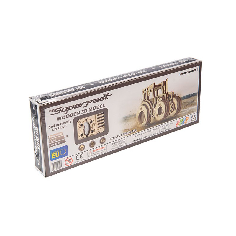 Easy mechanical 3D puzzle for tractor model 1 SuperFast | Scientific-MHD