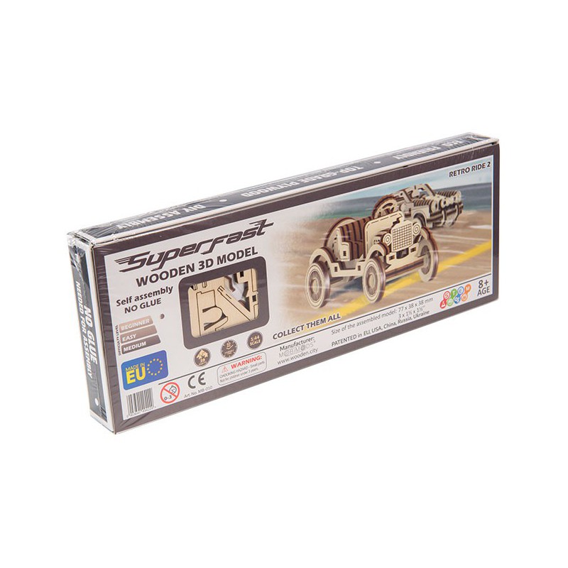 Easy mechanical 3D puzzle for Retro SuperFast Auto Model | Scientific-MHD