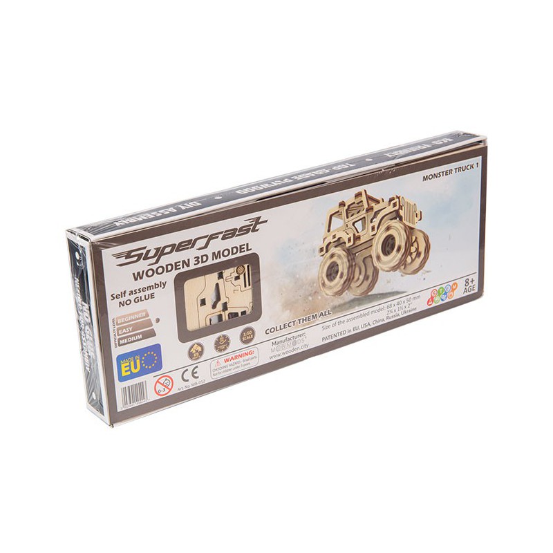 Easy mechanical 3D puzzle for Monster Truck 1 SuperFast model | Scientific-MHD Easy mechanical 3D puzzle for Monster Truck 1 SuperFast model | Scientific-MHD