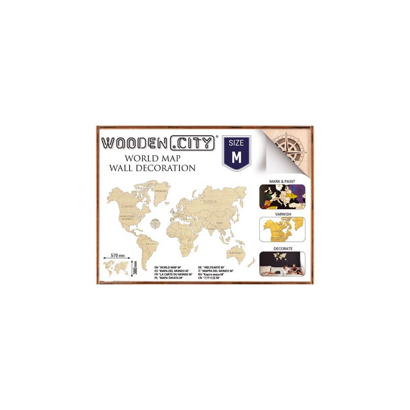 Easy mechanical 3D puzzle for Map of the World Map M | Scientific-MHD