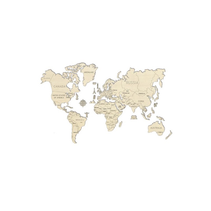 Easy mechanical 3D puzzle for XL world map model | Scientific-MHD