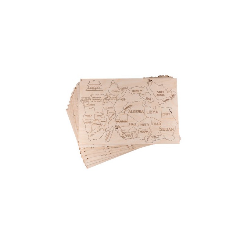 Easy mechanical 3D puzzle for XL world map model | Scientific-MHD