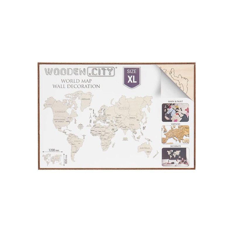 Easy mechanical 3D puzzle for XL world map model | Scientific-MHD