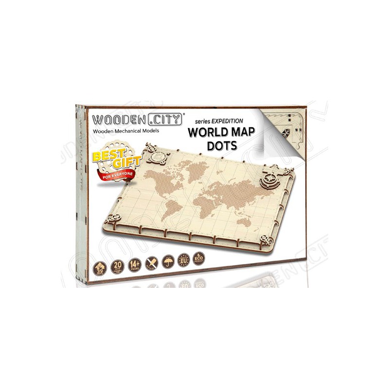 Easy mechanical 3D puzzle for model world map ships point points | Scientific-MHD