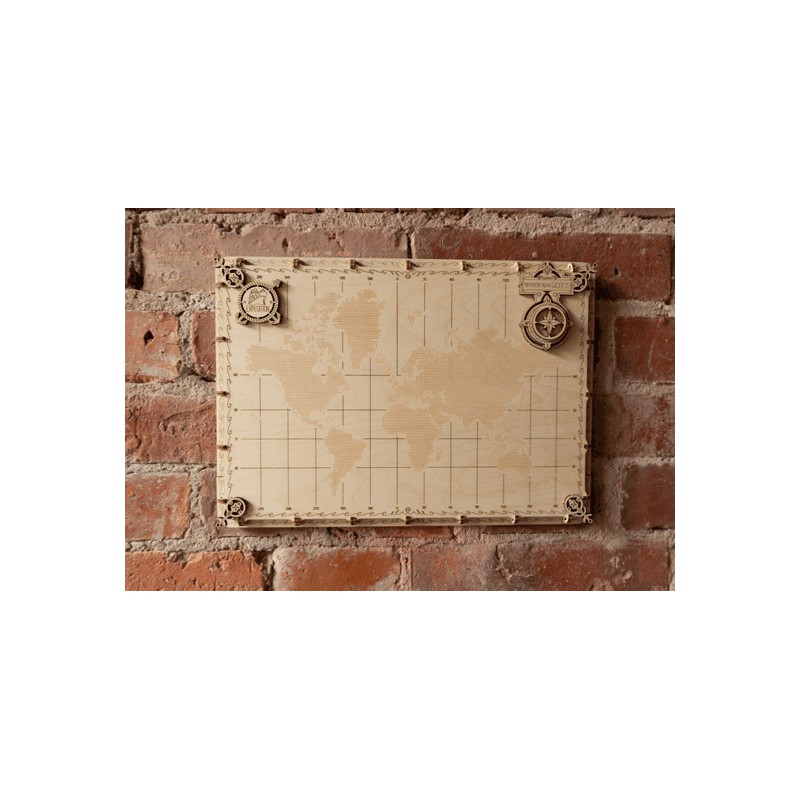 Easy mechanical 3D puzzle for model world map ships point points | Scientific-MHD