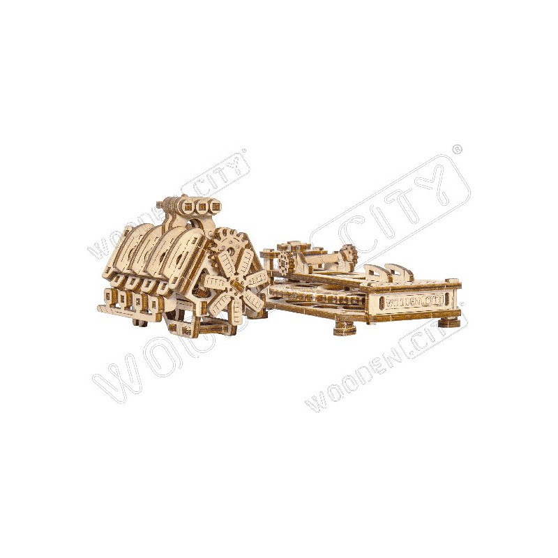 Intermediate mechanical 3D puzzle for V8 engine model | Scientific-MHD