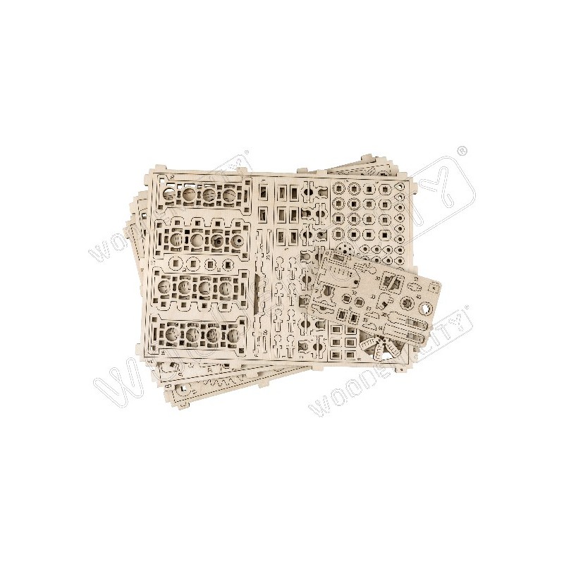 Intermediate mechanical 3D puzzle for V8 engine model | Scientific-MHD