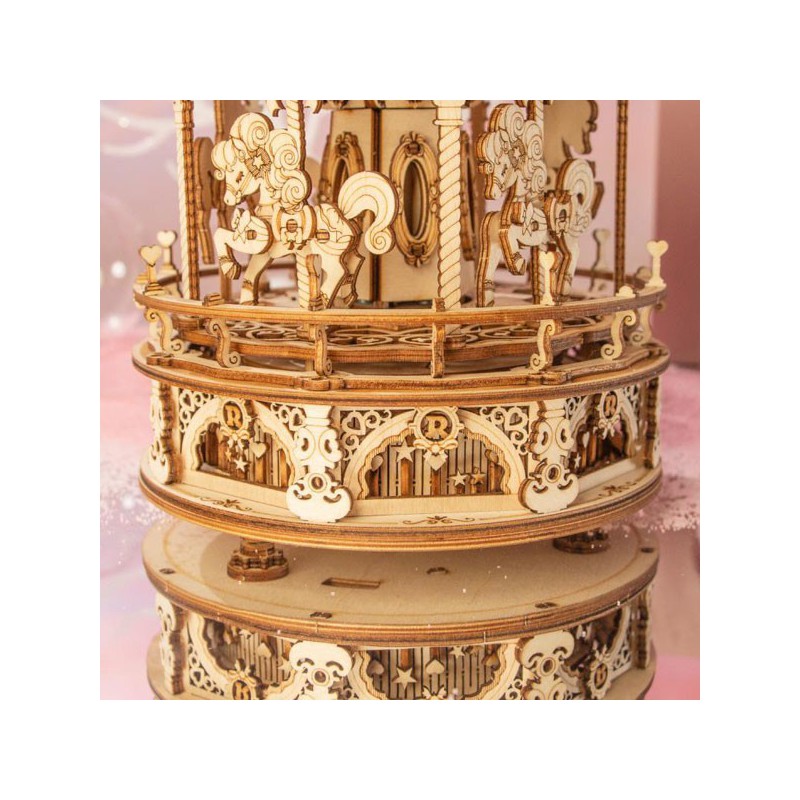 Intermediate Mechanical 3D puzzle for model romantic musical carousel | Scientific-MHD