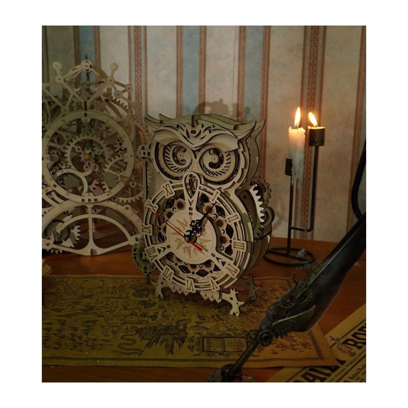 Intermediate mechanical 3D puzzle for owl clock model | Scientific-MHD