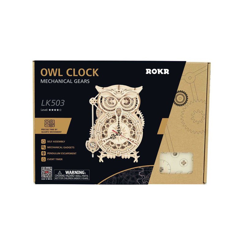 Intermediate mechanical 3D puzzle for owl clock model | Scientific-MHD