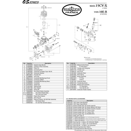 15 CV-X radio-controlled thermal engine | Scientific-MHD