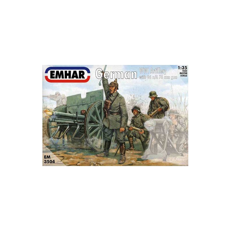 German artillery plastic model and cannon 77mm wwi1/35 | Scientific-MHD