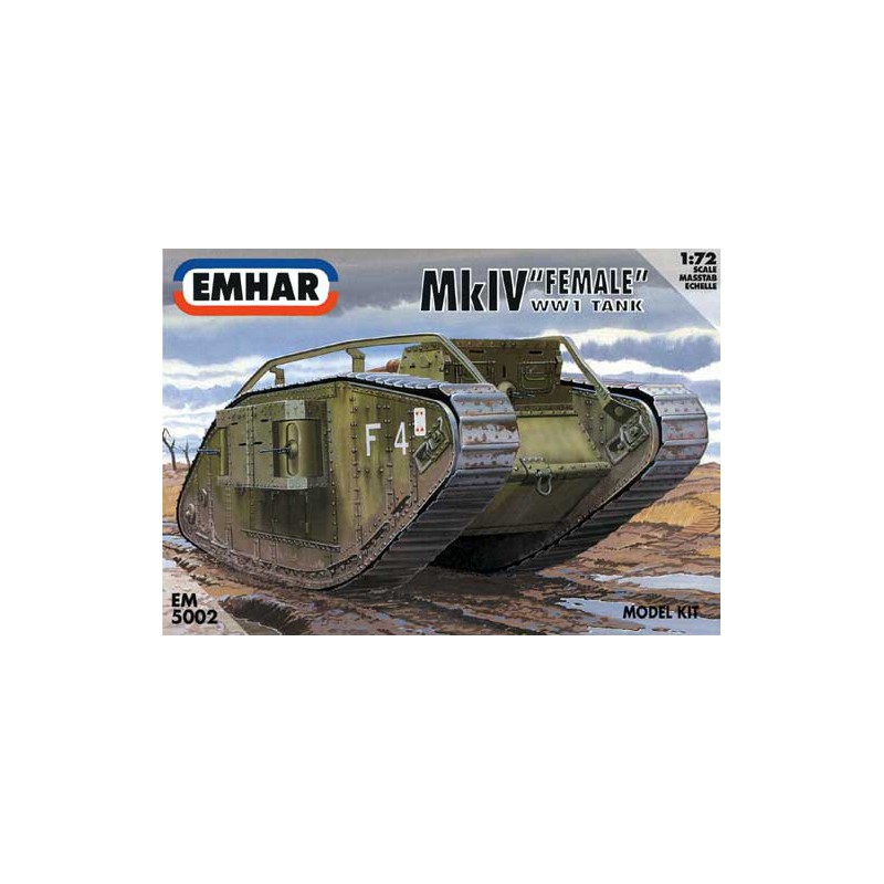 Mkiv plastic tank model "female" wwi tank 1/72 | Scientific-MHD