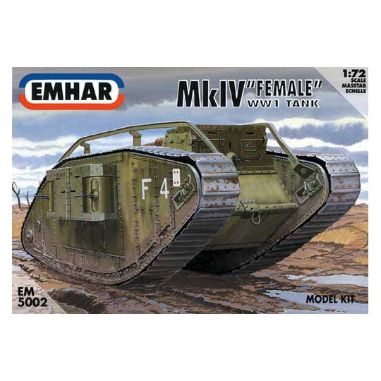Mkiv plastic tank model "female" wwi tank 1/72 | Scientific-MHD