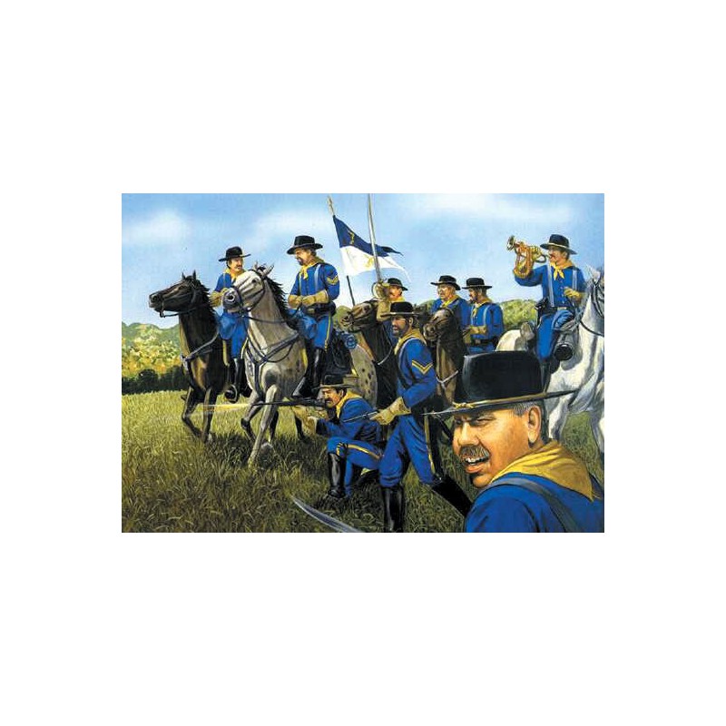 IMEX 7th figurine cavalry 6 horses-12 infantrymen1/32 | Scientific-MHD