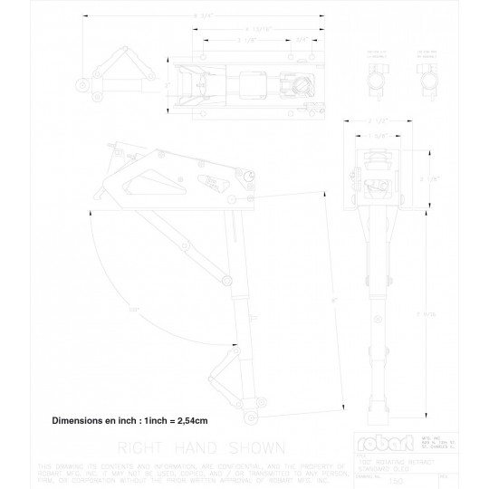 Embedded accessory train fittings Bi -Jambes rotary - 1/5 | Scientific-MHD