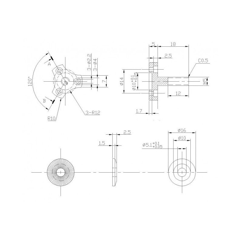 Electric motor radio controlled engine DM2220 KV1500 | Scientific-MHD