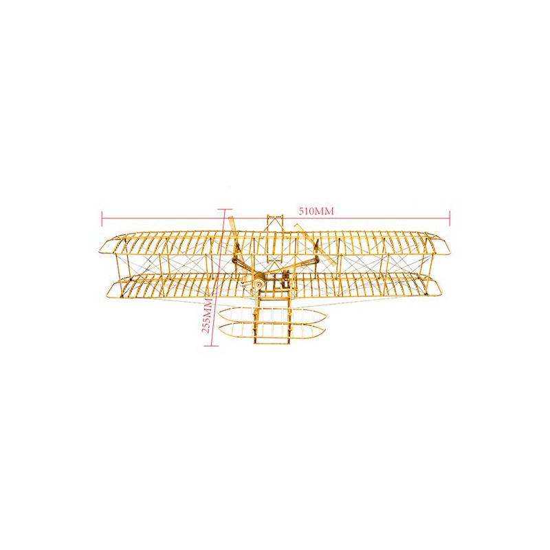 Wooden airplane model Wright Flyer 500mm Kit | Scientific-MHD