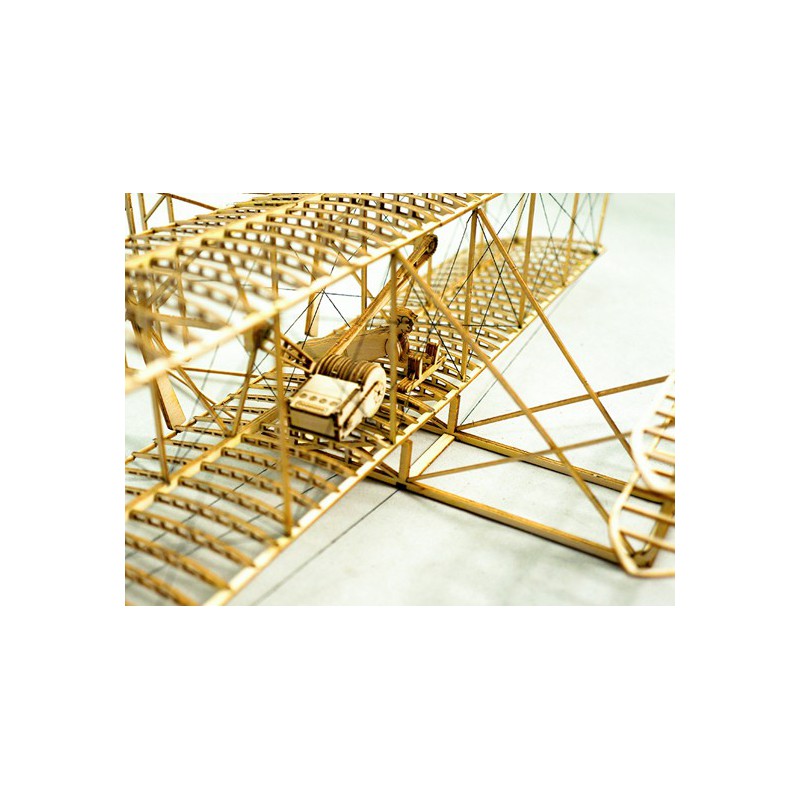 Wooden airplane model Wright Flyer 500mm Kit | Scientific-MHD
