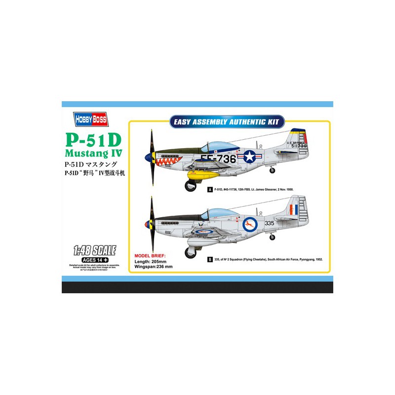 P-51D Mustang IV 1/48 plastic plane model | Scientific-MHD