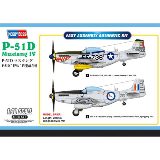 P-51D Mustang IV 1/48 plastic plane model P-51D Mustang IV 1/48 plastic plane model | Scientific-MHD