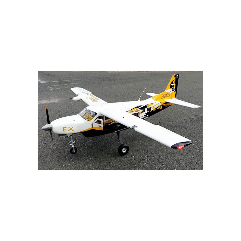 Radio-controlled thermal plane cessna large caravan ex 35-40cc yellow black | Scientific-MHD