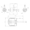 Draft electric motor DM2615 KV1300 engine | Scientific-MHD