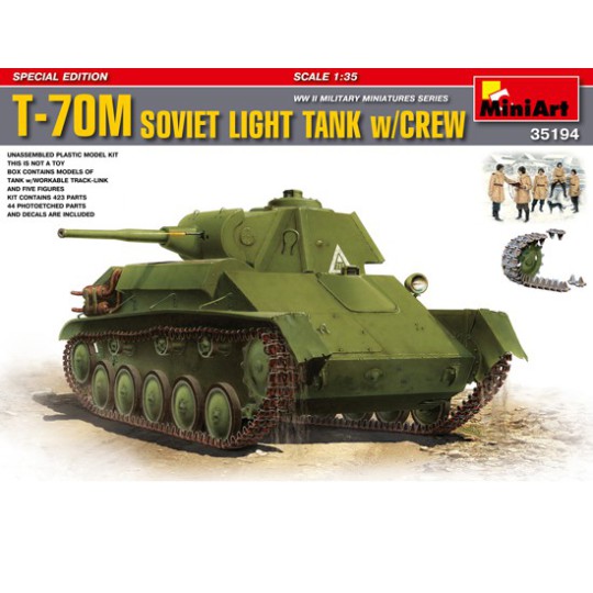 T-70M plastic tank model Special Edition 1/35 T-70M plastic tank model Special Edition 1/35 | Scientific-MHD