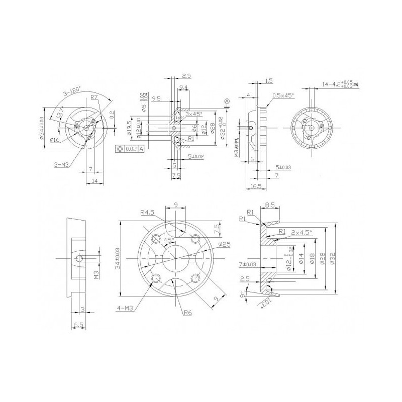 Draft electric motor DM2615 KV1300 engine | Scientific-MHD