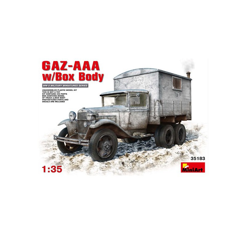 AAA gas plastic truck model + 1/35 shelter | Scientific-MHD