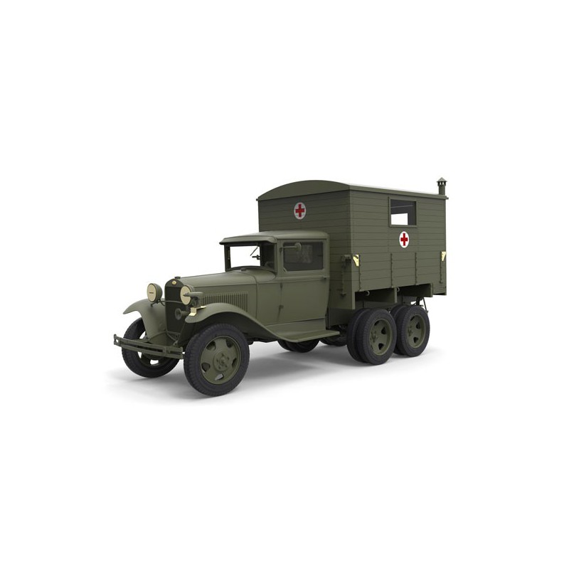 AAA gas plastic truck model + 1/35 shelter | Scientific-MHD
