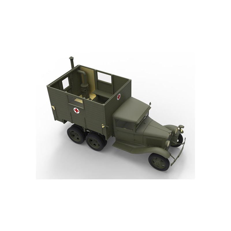 AAA gas plastic truck model + 1/35 shelter | Scientific-MHD